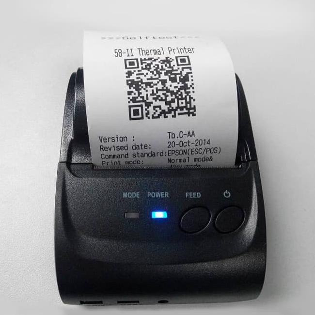 Segera beli Mini Printer Thermal Bluetooth bisa hp android ios print token listrik Best Quality