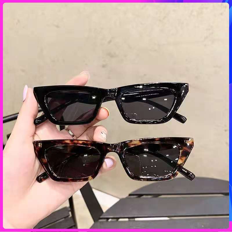 【TERSEDIA &amp; COD】Kacamata Hitam Wanita Korea Gaya Kacamata Lensa Warna Kucing Cewek Sunglasses - ol