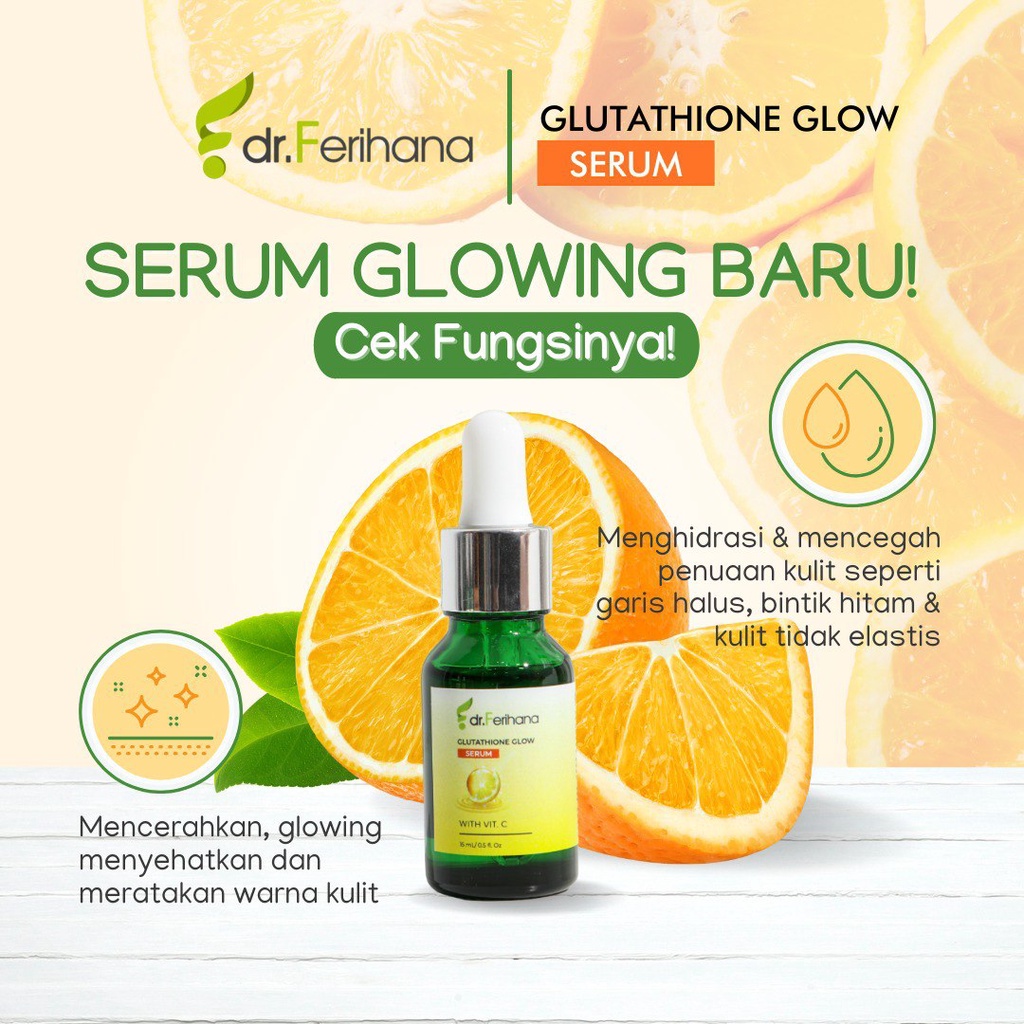 Paket Premium Glowing Gold dr. Ferihana Cosmetics &amp; Skincare Merupakan Paket Perawatan Wajah untuk Kulit Normal Kering Kombinasi yang Mampu Mencerahkan Memudarkan Flek Sekaligus Sebagai Anti Aging