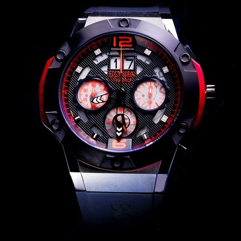 Jam Tangan Pria Merk Bonia Tesoro Baterai Rabber