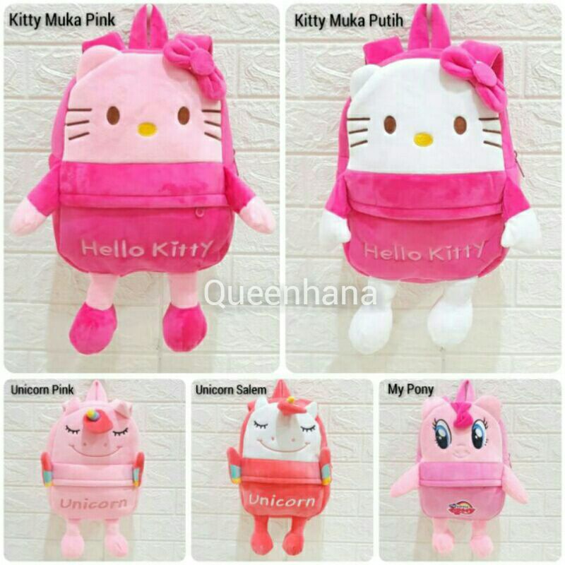 Tas Ransel Boneka Karakter / Tas Ransel Anak Boneka Lucu