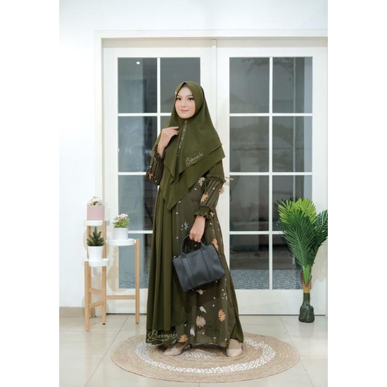 GAMIS AUREL NATALIE SET SYARI ORI BY BERMERKS/ GAMIS BEST SELLER/ GAMIS LEBARAN/BUSUI/KHIMAR 2 LAYER