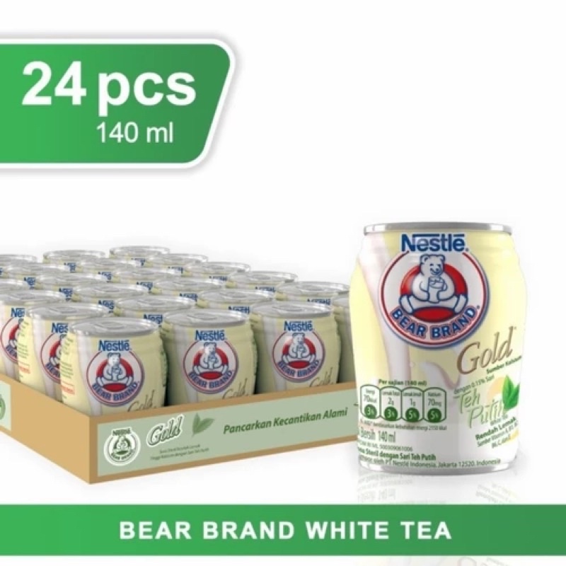 Bear Brand Gold White Tea 1 karton / dus (isi 24) 140 ml