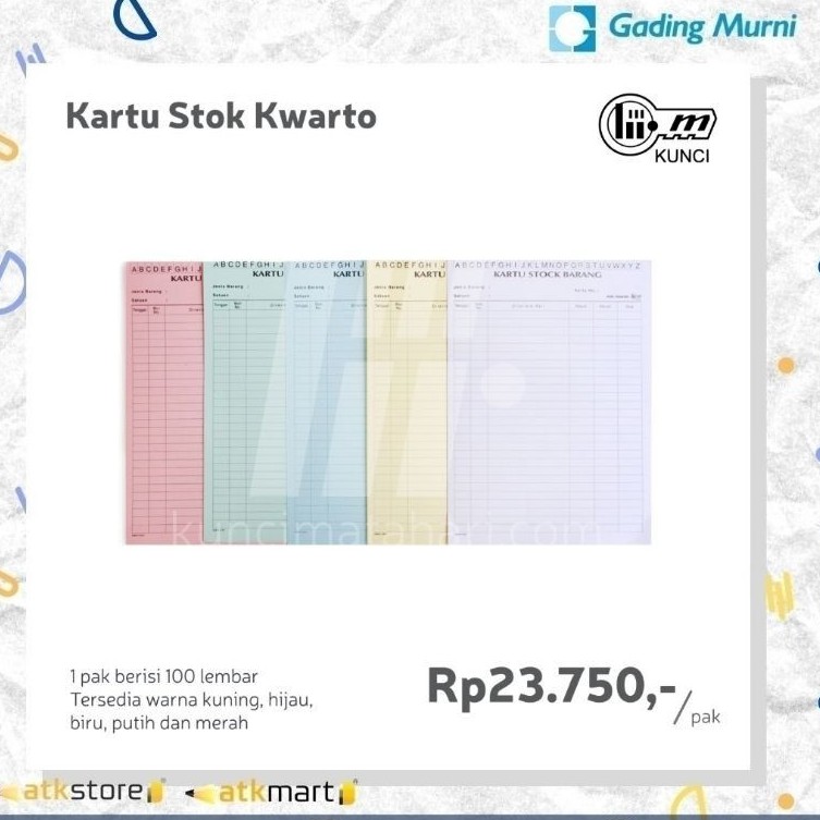 

Kartu Stok Barang Kuarto B5
