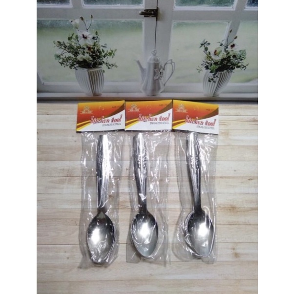 Sendok Teh Kopi Kecil Stainless Steel 1 Set isi 12 Pcs | Sendok Gagang Kecil Pendek Stainless Steel