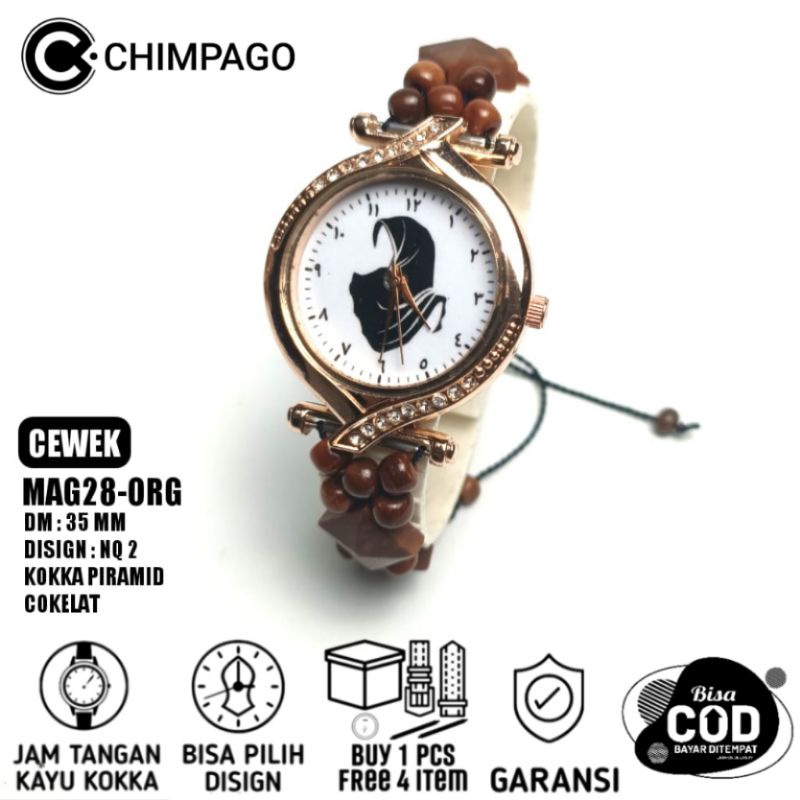 Jam tangan wanita / tali kaukah / hijab NQ2