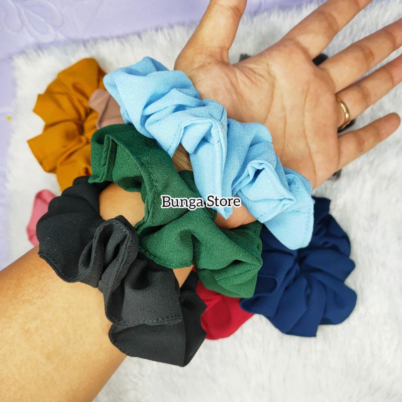 IKAT RAMBUT TALI KUNCIR SRUNCI SRUNCHIE MINI HIJAB CEMOL-5