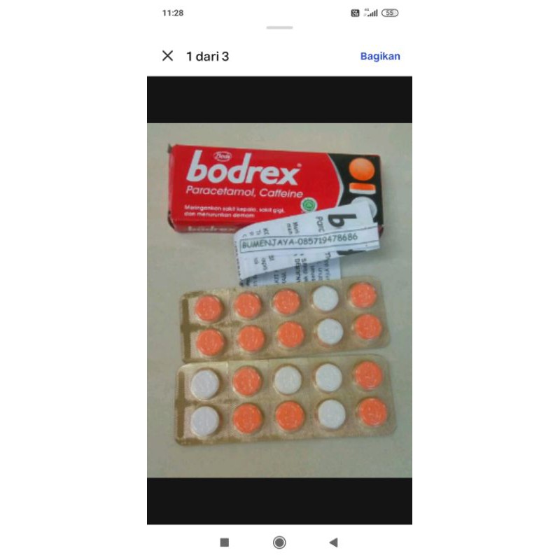 Bodrex obat sakit kepala bodrex paracetamol