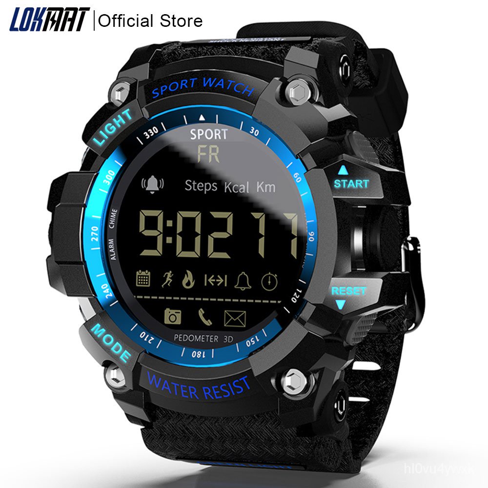 【Bersiaplah】LOKMAT Sport Smart Watch Bluetooth Digital Men Clock Pedometer IP68 Waterprood Smartwatc