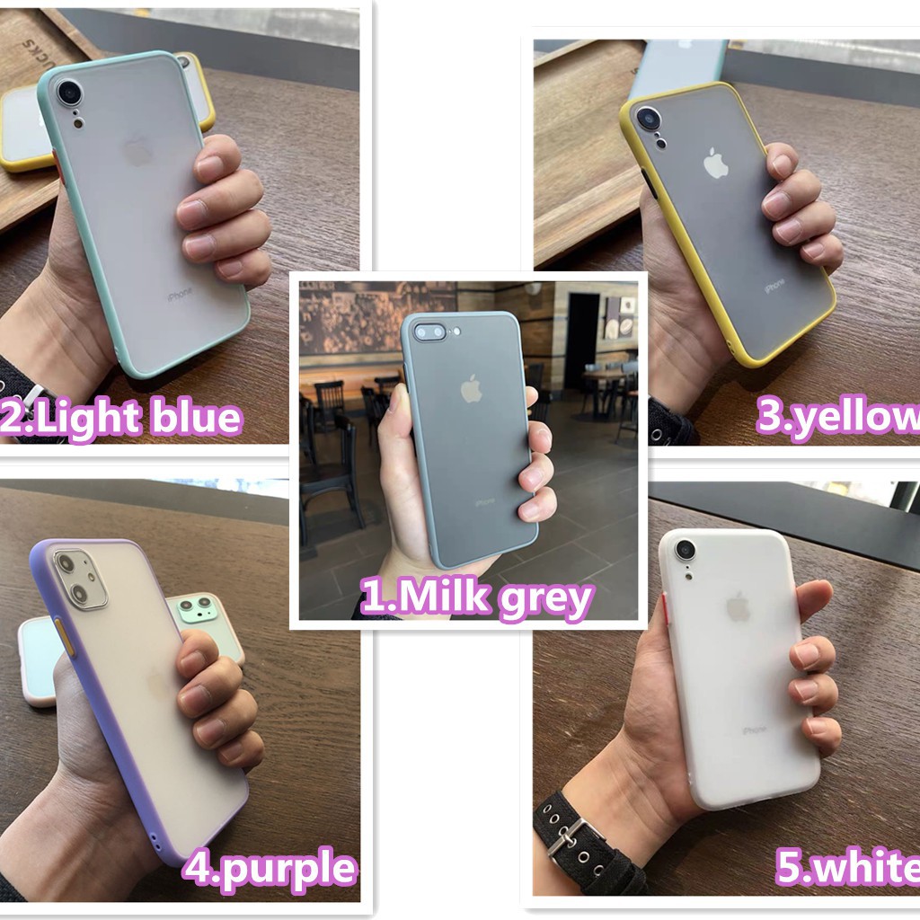 Casing Hard case iPhone 11Pro Max 7 8 plus X XR XS max matte transparan desain shockproof