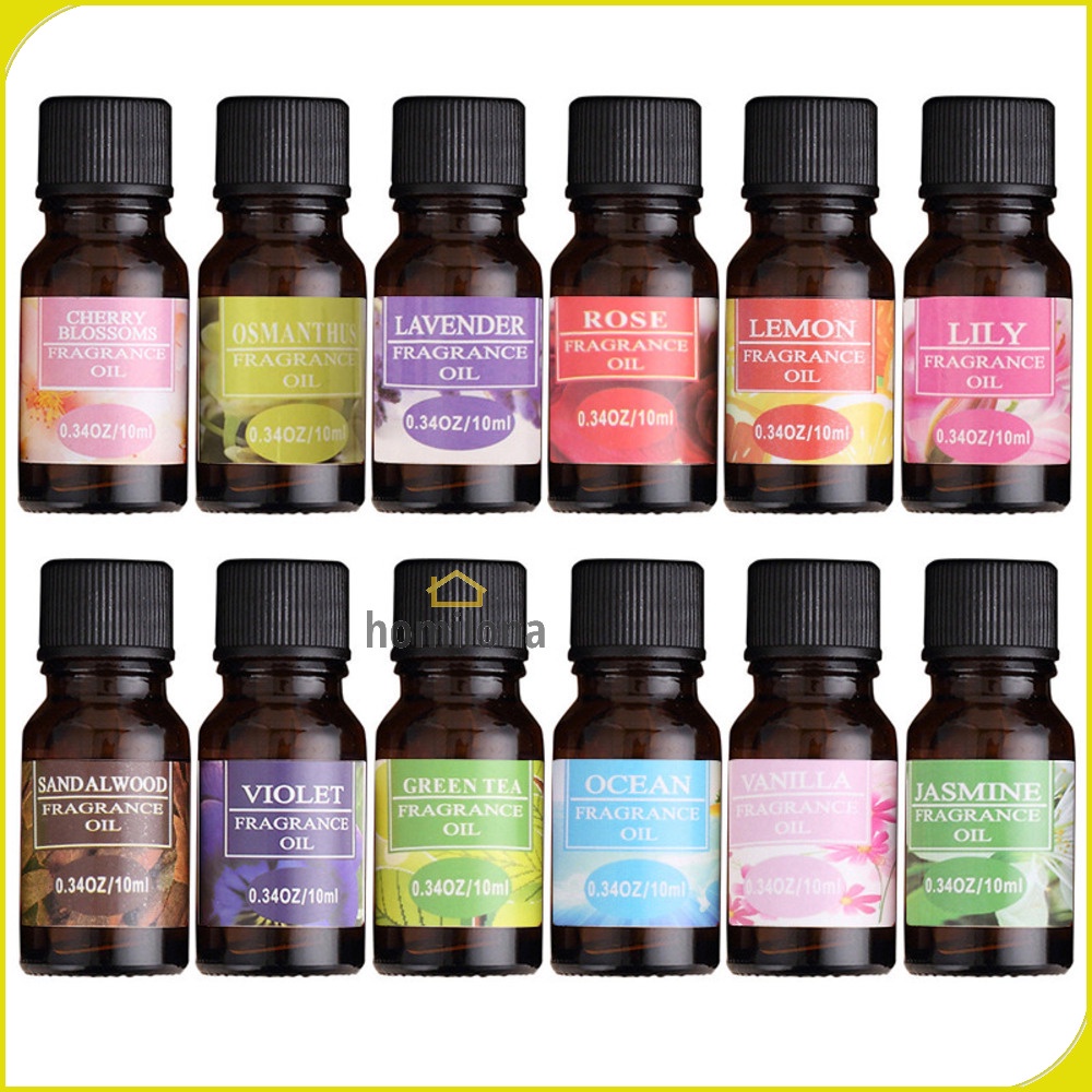 Minyak Aromaterapi Diffuser Essensial Larut Dalam Air 10ml - Taffware HUMI RH-15 / Pengharum Ruangan Water Soluble Aromatherapy Essential Oil Fragrance Disfuser Humidifier Osmanthus Sandalwood Violet Lily Vanilla Blossom Green Tea