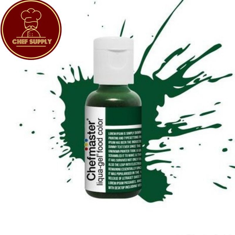 

CHEFMASTER LIQUA GEL FOREST GREEN FOOD COLORING 20 GR - PEWARNA MAKANAN WARNA HIJAU 20 GRAM