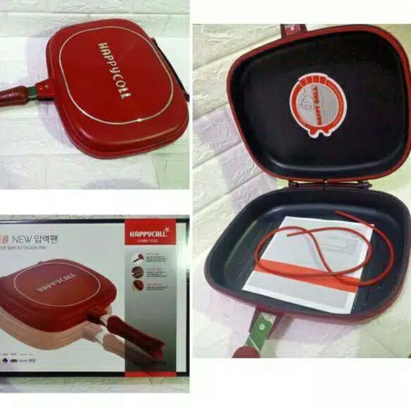 Pekanbaru Tgl 6 September 2025 - Happy Call Double Pan Jumbo Original 32cm - Anti Lengket-Double Pan