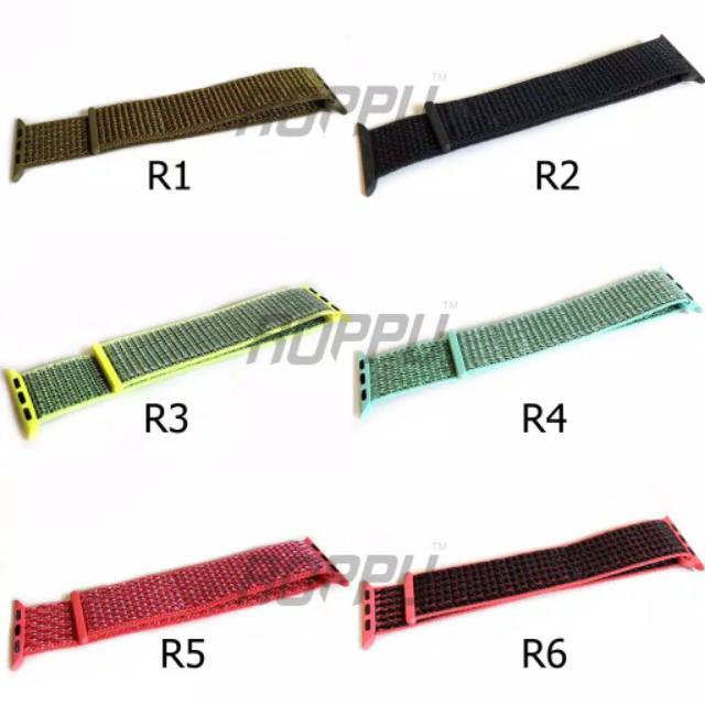 (2pcs) Roppu apple watch nylon strap series 1/2/3/4 38mm/42mm/41mm/40mm/44mm/45mm