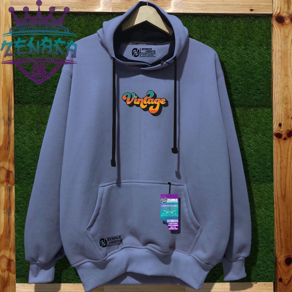 Zenaka Hoodie pria graffity vintage bahan tebal Suiter pria original distro bandung terbaru 2022 warna abu paralon