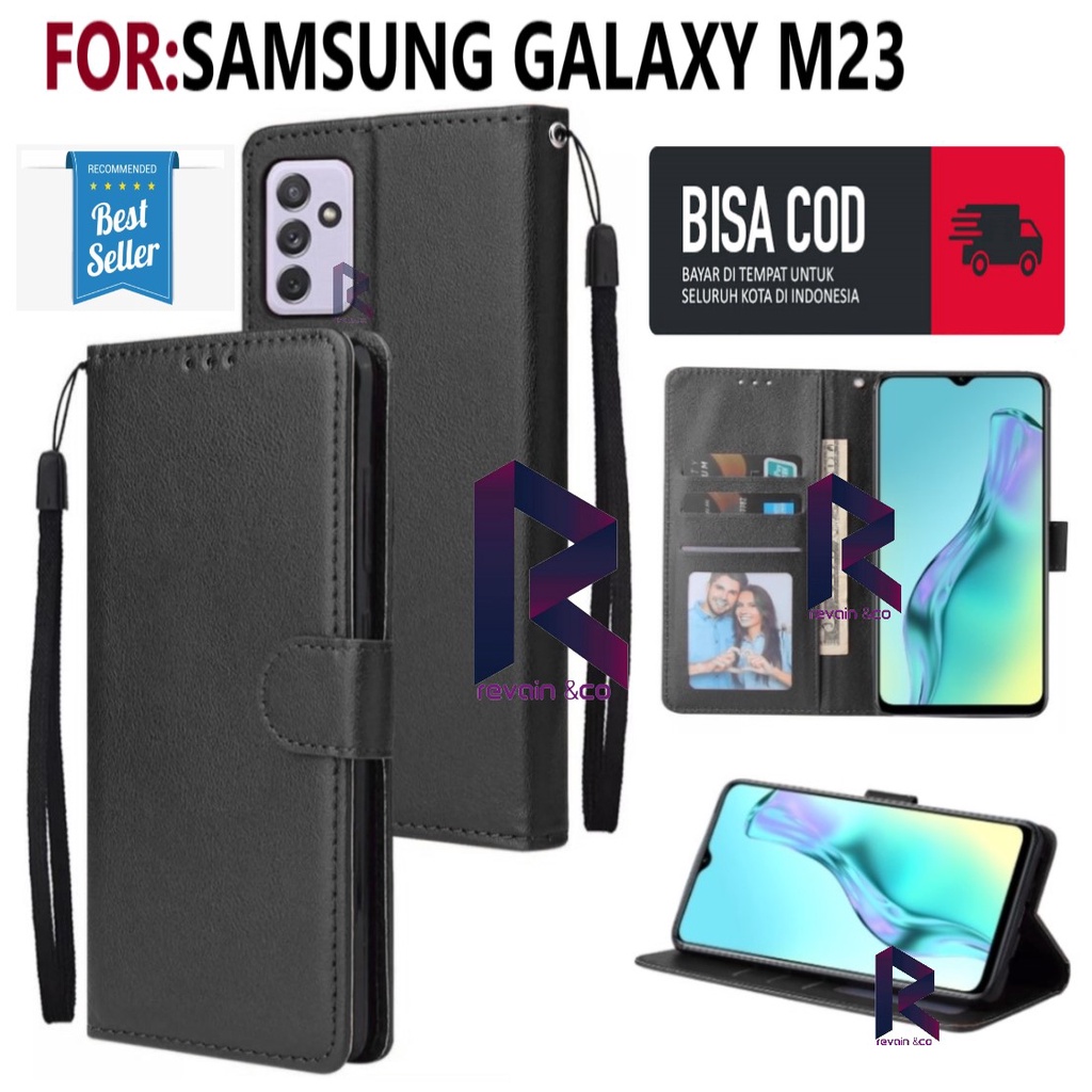 CASE SAMSUNG M23 FLIP WALLET LEATHER KULIT PREMIUM SARUNG BUKA TUTUP FLIP CASE SAMSUNG M23