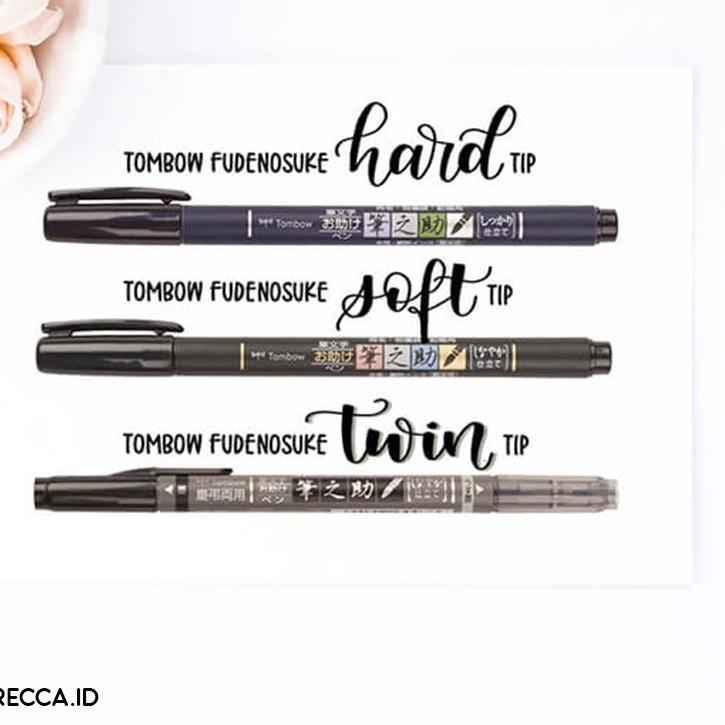 

Flash Sale - TOMBOW FUDENOSUKE BRUSH PEN SOFT HARD TWIN TIP kaligrafi calligraphy / writing lettering ..