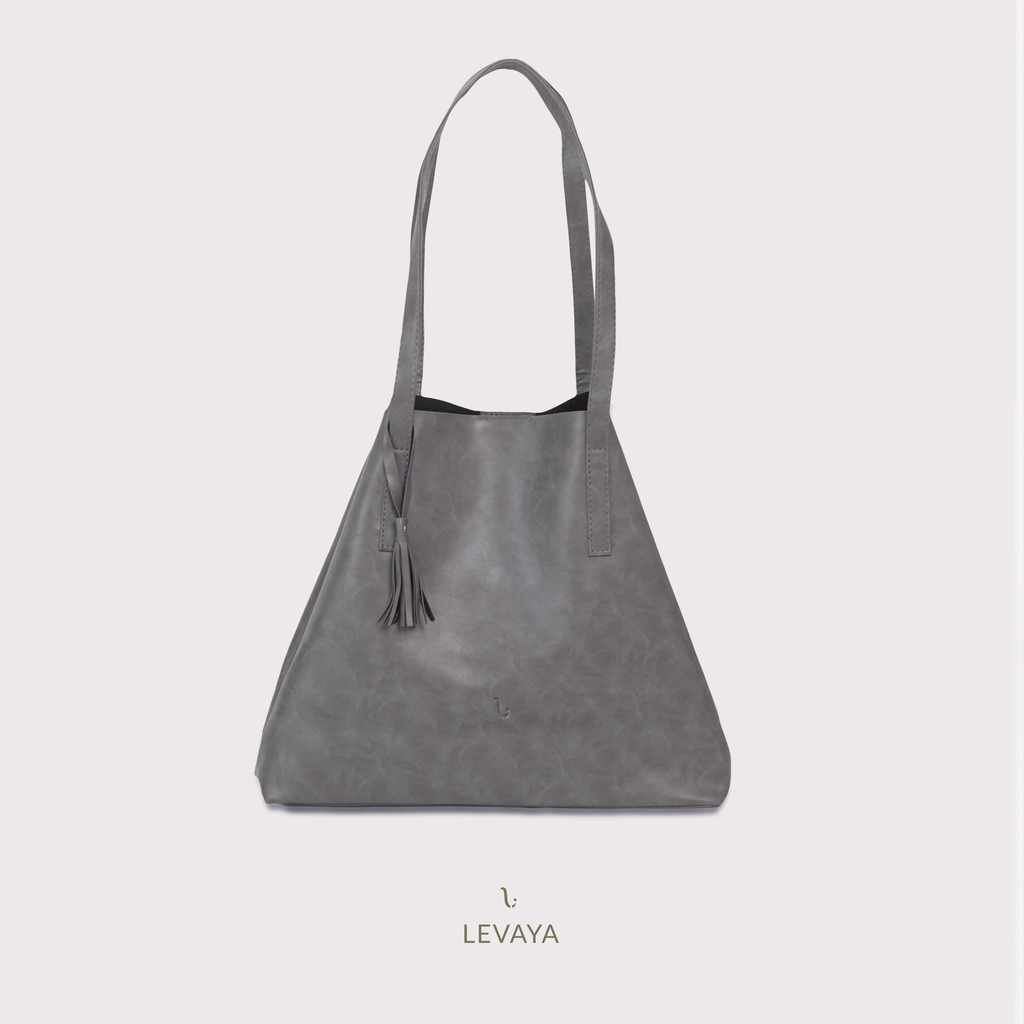 LEVAYA Liscio Totebag Magnet - Marble Grey - Tas Wanita