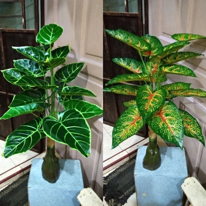 POHON PALEM PLASTIK / PALEM ARTIFICIAL/ PALEM PALSU PAJANGAN 1METER / POHON KELADI ARTIFICIAL