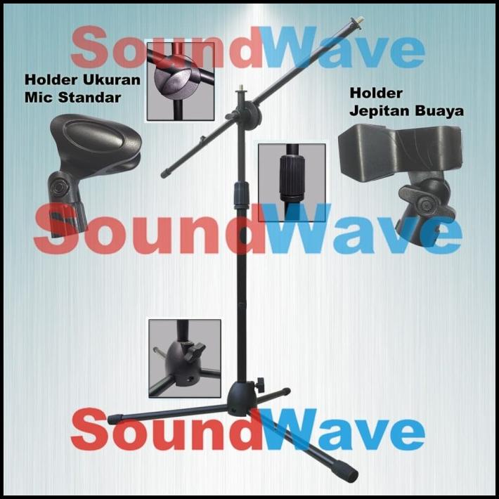Stand Mic Lantai - Tiang Microphone/Mikrofon/Mik Panjang