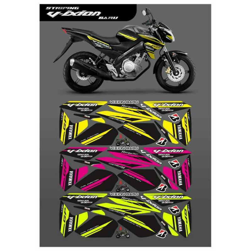 striping sticker variasi yamaha vixion nvl Gp 2013-2014