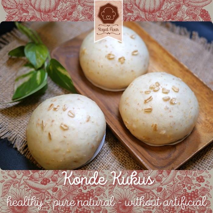 

ROYAL FLOUR Healthy Natural Organic Konde Kukus - Oatmeal Steam Bun - Tanpa Telur