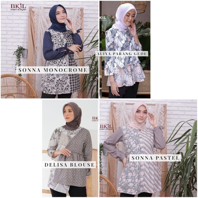 tey-17 Batik wanita ASJ SA HRB026 Kenongo Kemeja Tosca Pendek-1