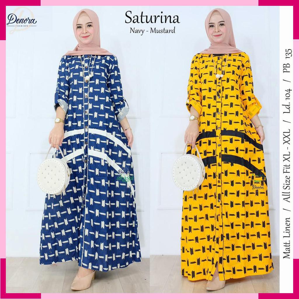 DRESS GAMIS MOTIF. SATURINA MAXY. BY DENORA