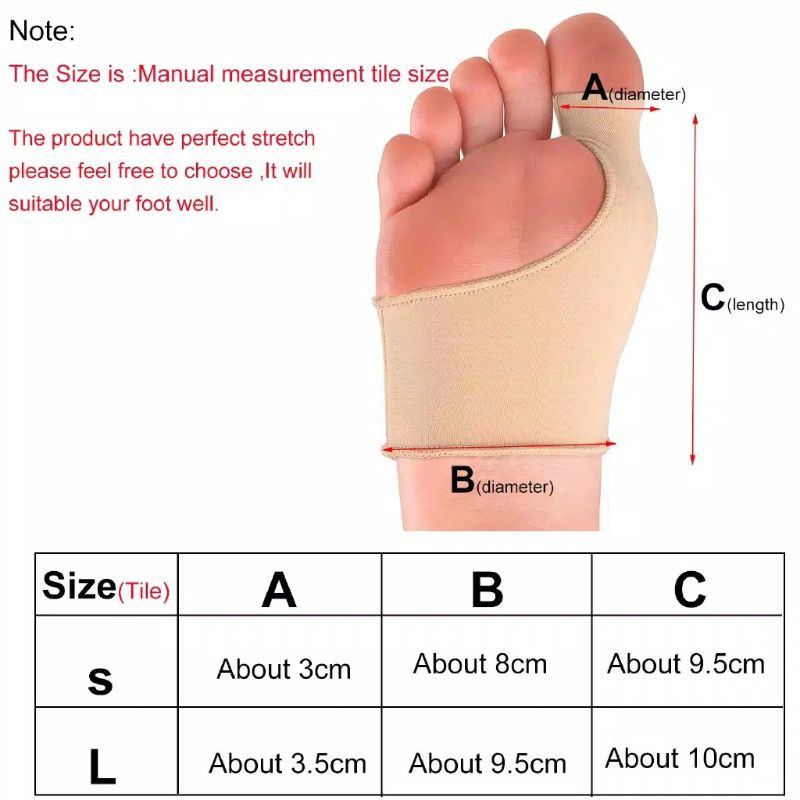 Pelindung Jari Kaki Lembut/ Separator Thumb Insole Impor