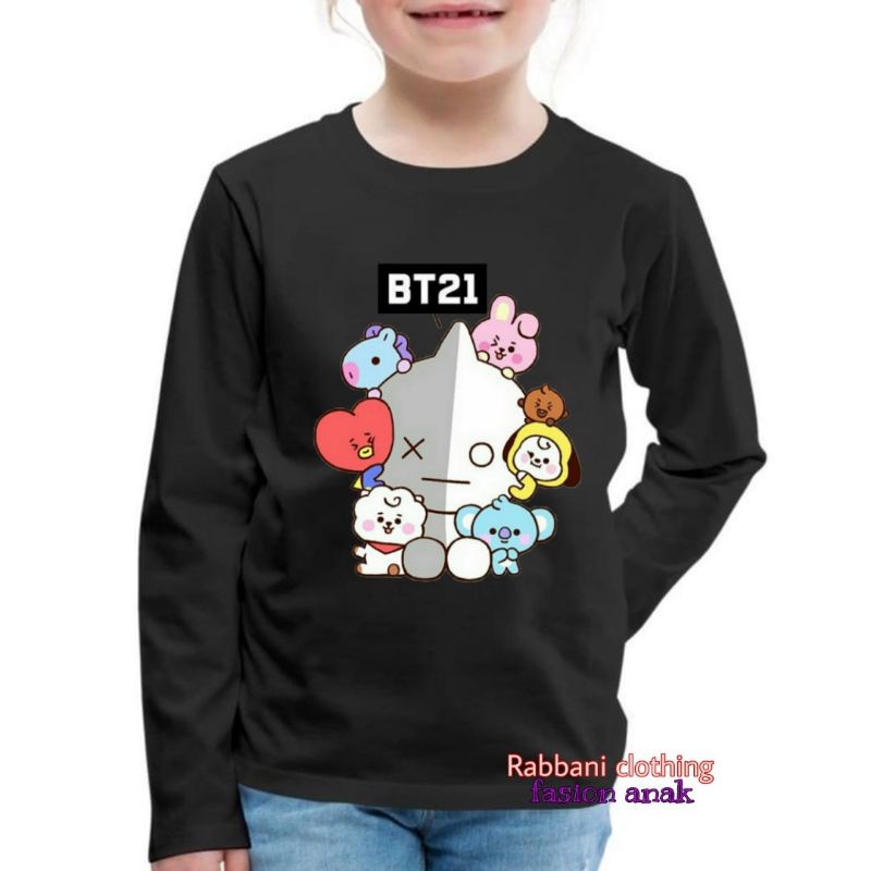 BAJU BT21 KAOS ANAK LENGAN PANJANG
