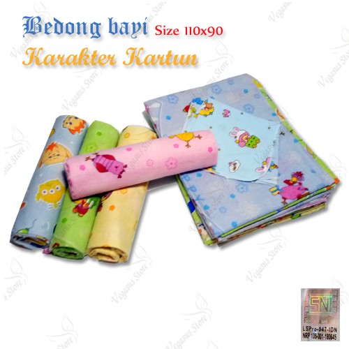 Bedong bayi Karakter Kartun Beodong Bayi-Baby Star &amp; HUGO Ber SNI 110x90cm-Vegasus Store(COD)