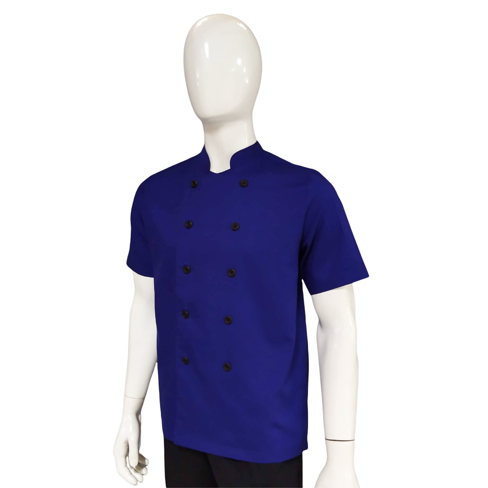 Chef Wear Baju Koki SS Pls Biru