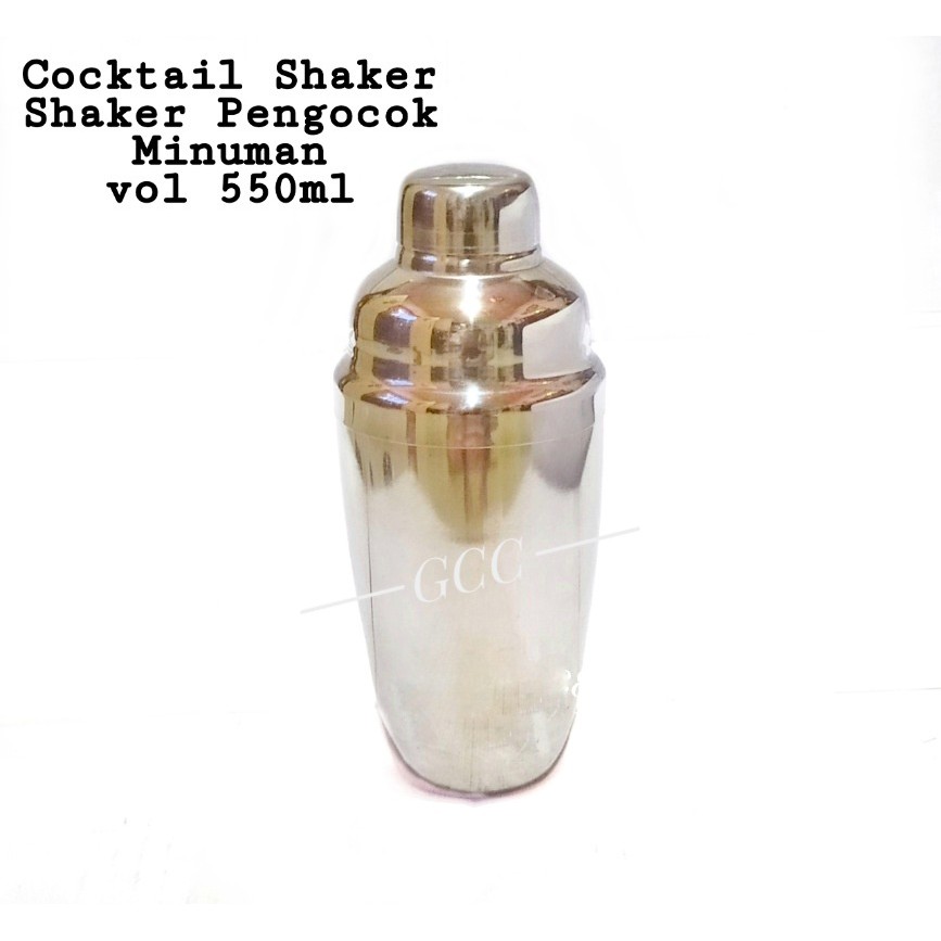 550ml Shaker Pengocok Resep Minuman / Cocktail Shaker Stainless Steel