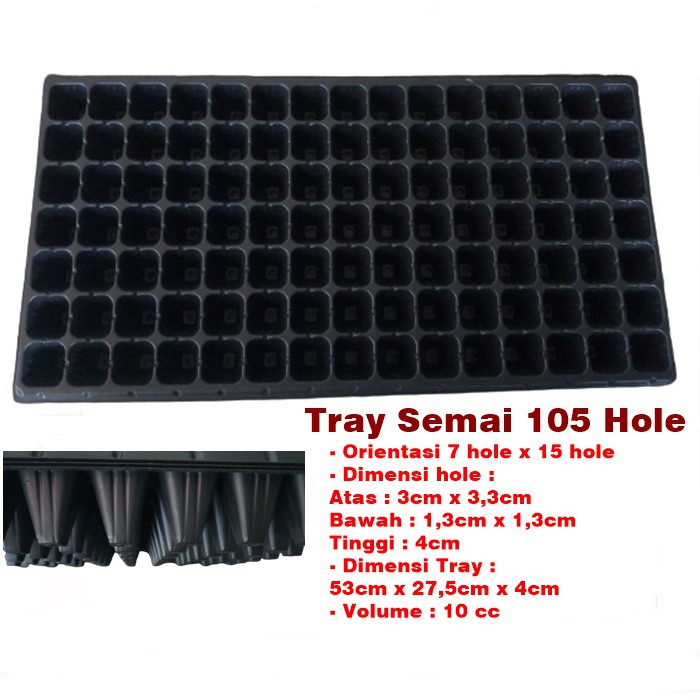 Tray Semai / Seedling Tray - 105 Lubang TRAY TANAMAN bibit benih sayur sayuran cabai cabe tanaman pe