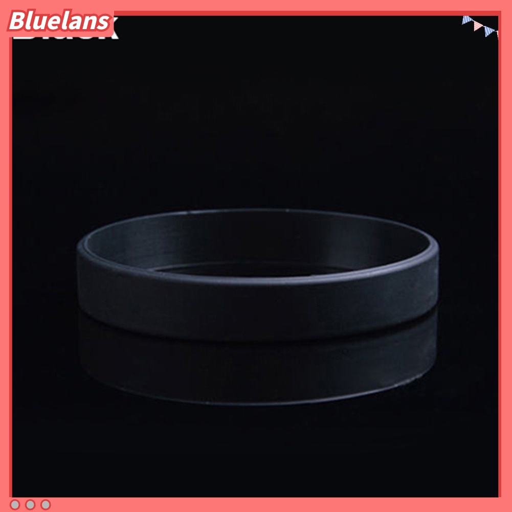 Bluelans 2Pcs Fashion Silicone Wristbands Wrist Bands Solid Color Sports Design Bracelets