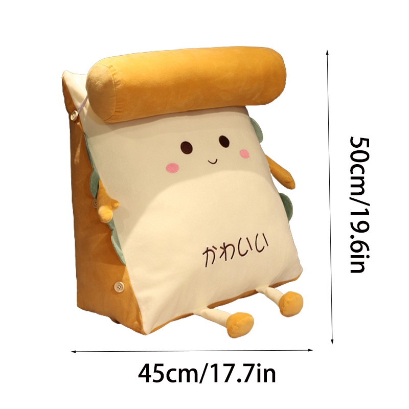 Cartoon Bread Fruit Animal Triangle Pillow Removable Washable Plush Stuffed Pillow Sofa Cushion Anti-extrusion Not Deformed Gift