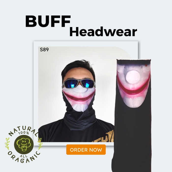 Buff Headwear super stretch adem Headwear Elastis S89 Badut 6