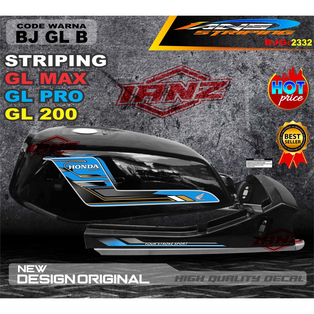 CUSTOM STRIPING GL PRO TERBARU / STIKER MOTOR GL TERMURAH / STRIPING MOTOR GL 100 / STIKER MOTOR