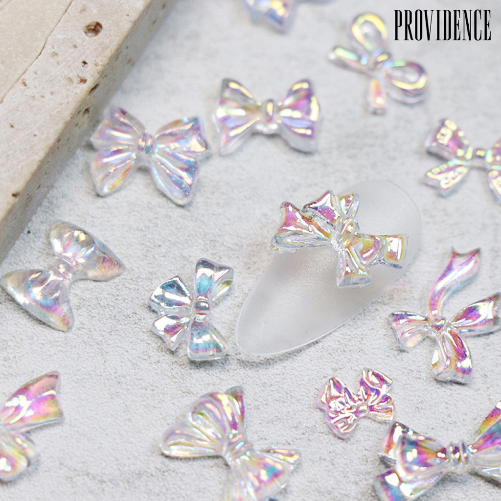 Providence 50 Pcs Ornamen Pita 3D Warna Aurora Untuk Dekorasi Manicure / Nail Art DIY