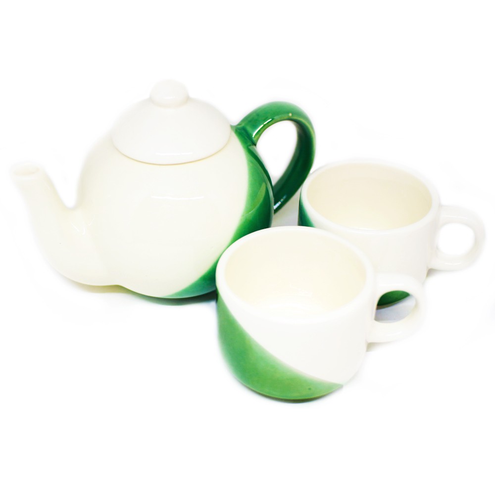 Teko cangkir Kanset Claudia 4 Pcs White Line