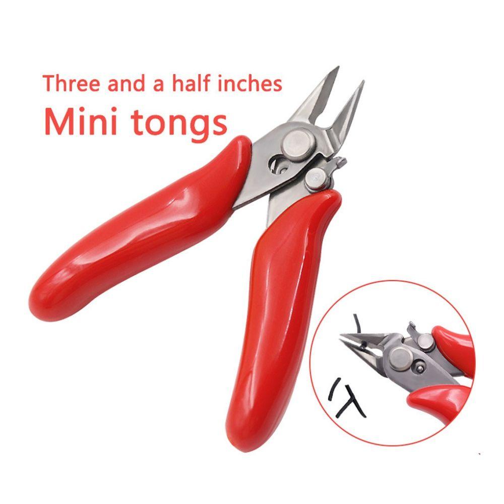 [Elegan] Tang Mini Untuk Kawat Stripping Non-slip Tajam Sisi Snips Diagonal Dengan Kunci Nipper Hardware Hand Tools Pemotong Kawat