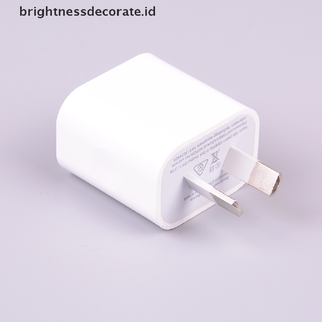 Adapter Charger Power Dual Usb Ac 5v 2a Universal Untuk Travel Au