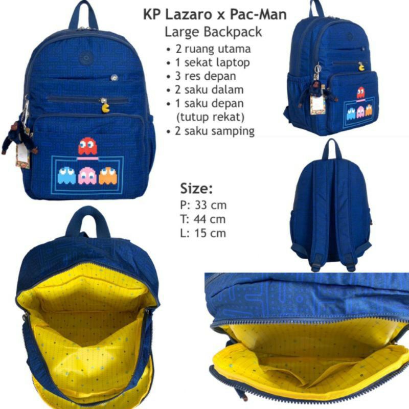 BACKPACK KP SEOUL PACMAN TAS RANSEL LAPTOP TAS ANAK