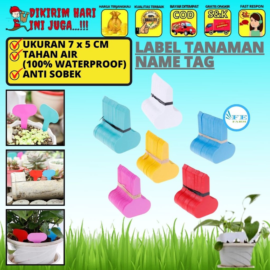 Penanda Label Name Tag Tanaman Slip On Plant Marker Nama Waterproof Anti Air FEFARM