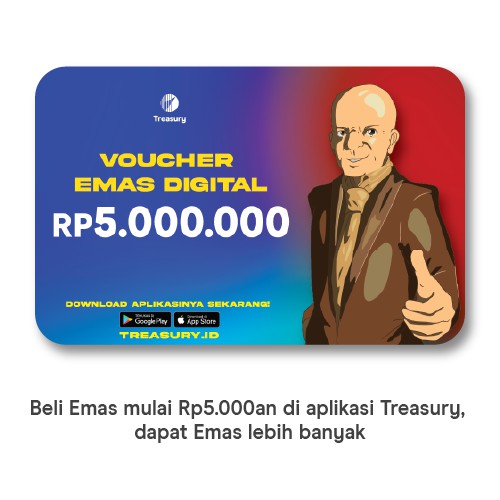 Jual Voucher Emas Fisik Treasury Rp5,000,000 Indonesia|Shopee Indonesia