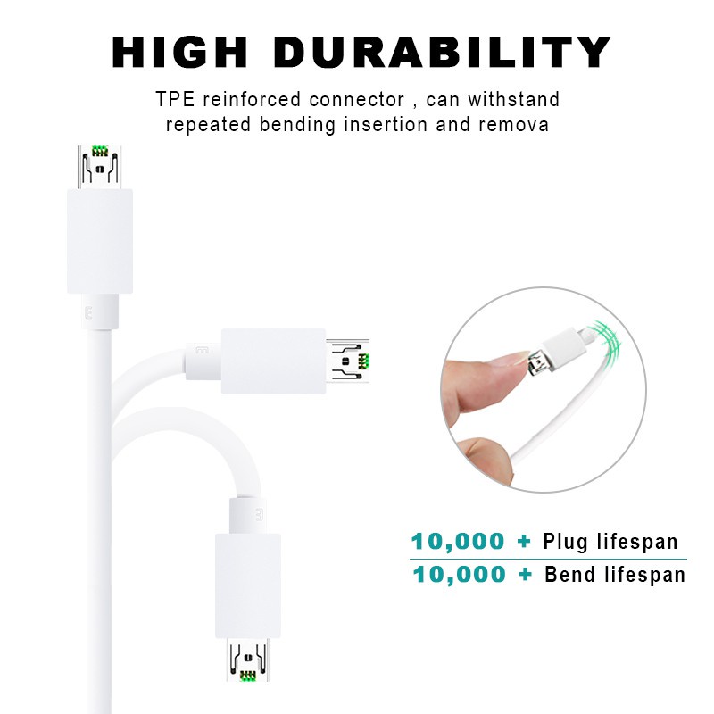 OPPO R9 Kabel Data FAST CHARGING VOOC Type C Micro USB kabel cas charger HP android original