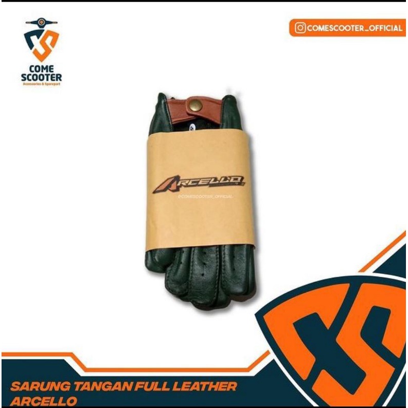 SARUNG TANGAN FULL LEATHER ARCELLO GREEN