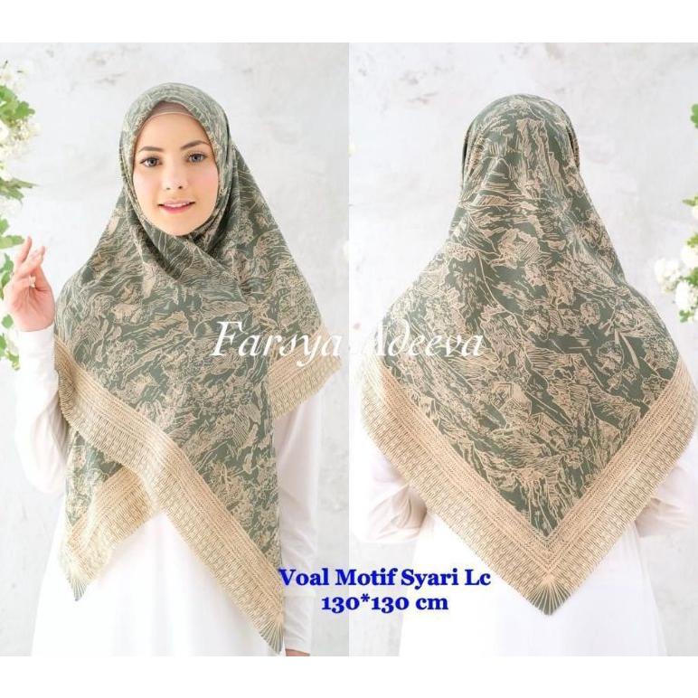 Voal Motif Jumbo/ Voal Motif Syar'I /Voal Motif Size 130X130
