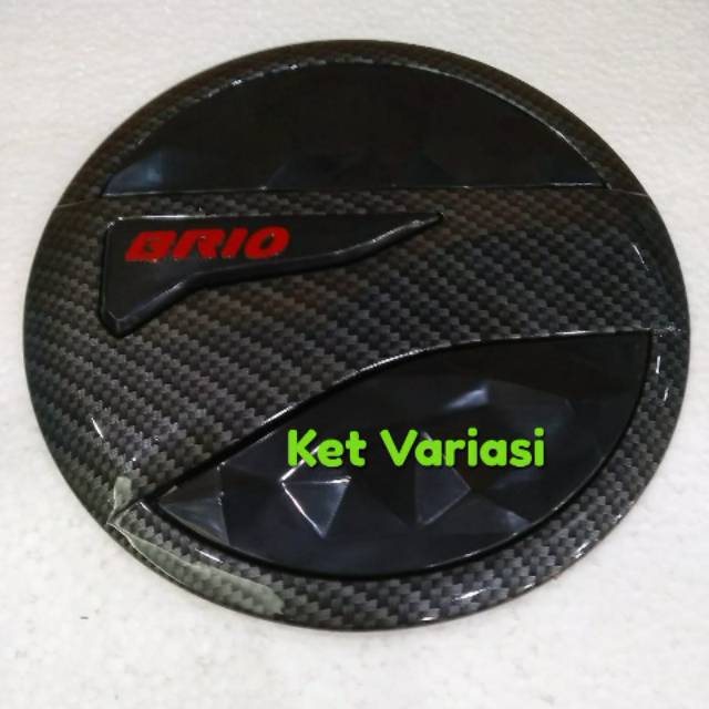 Tank cover- tutup tangki bensin Brio carbon kombinasi hitam