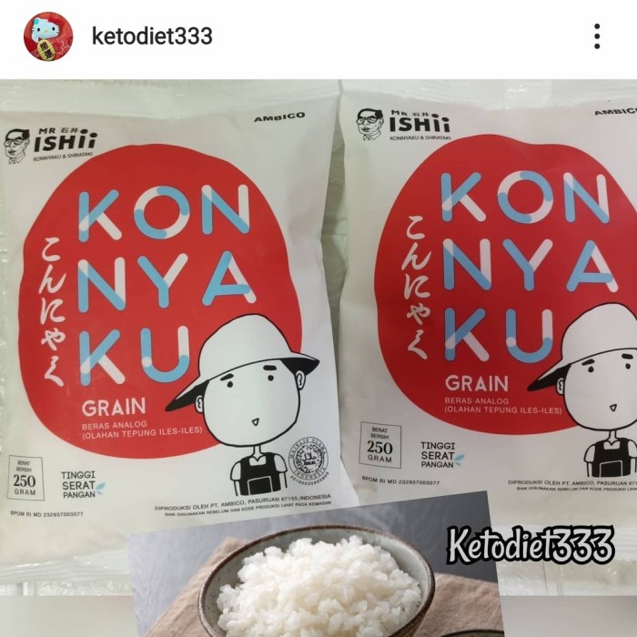 

Ds501Vs Low Carbs Shirataki Konnyaku Rice/ Beras Shirataki Rendah Kalori 250Gr - Kemasan Biasa